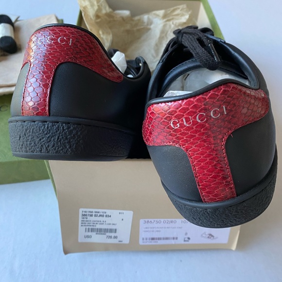 Gucci Ace Leather Sneaker size 8 men - Picture 4 of 13
